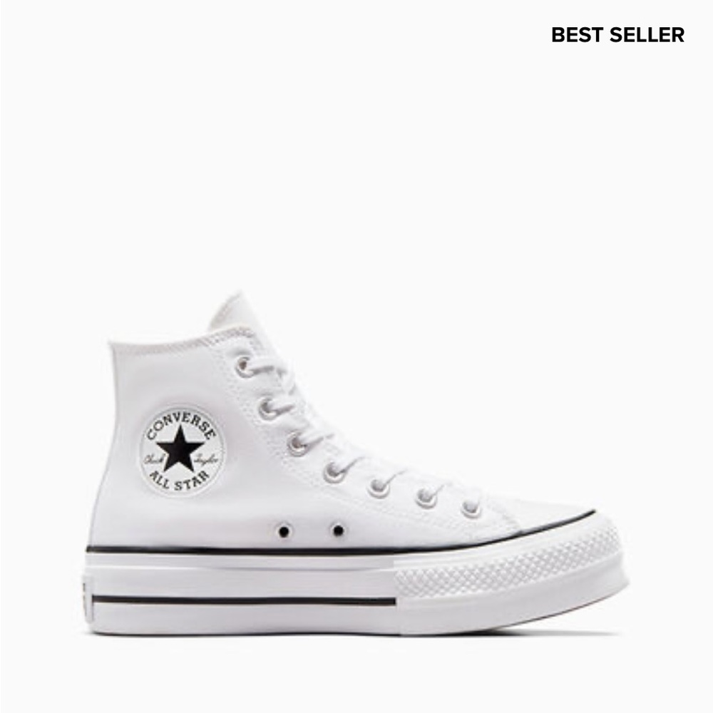 High Top White Platform Converse